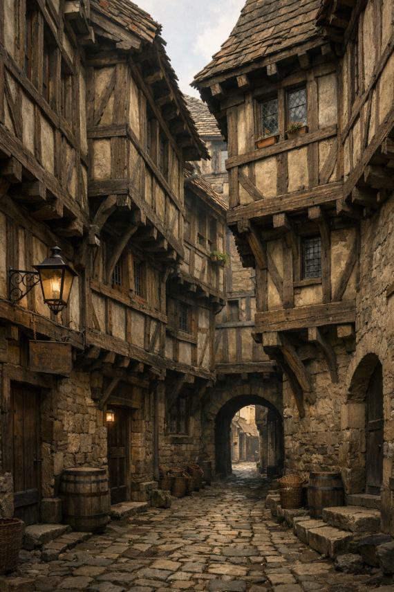 Alte Gasse KI generiert