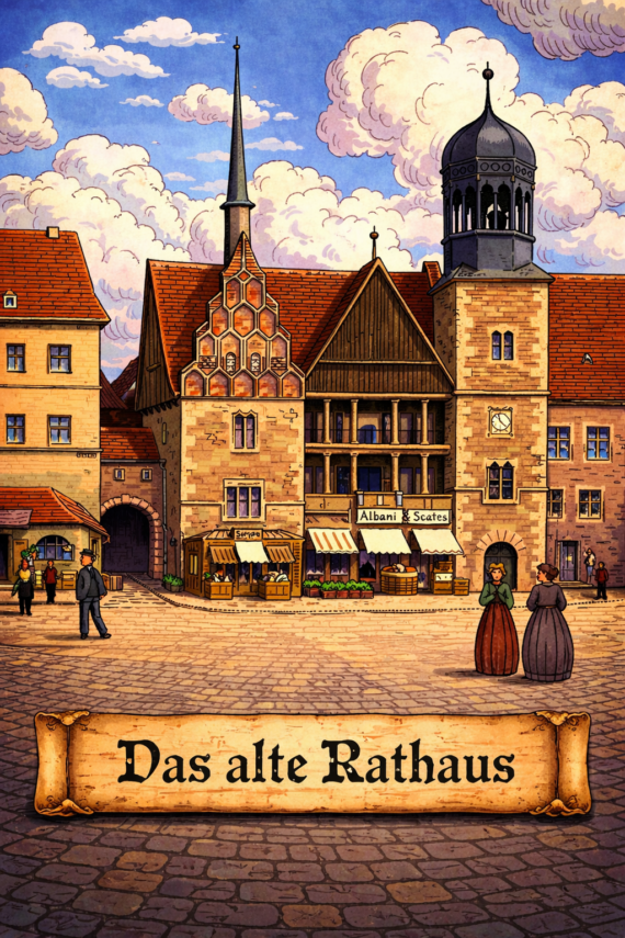 Das alte Rathaus in Halle.
