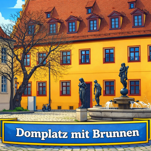 Domplatz mit Brunnen des Lebens